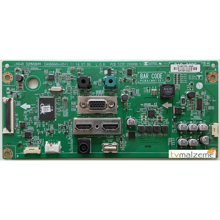 LG ,32MN58HM-P ,721M01FB-0006 ,EAX66684405 1.1 ,LGM320EB41 ,ANAKART ,MAİN BOARD