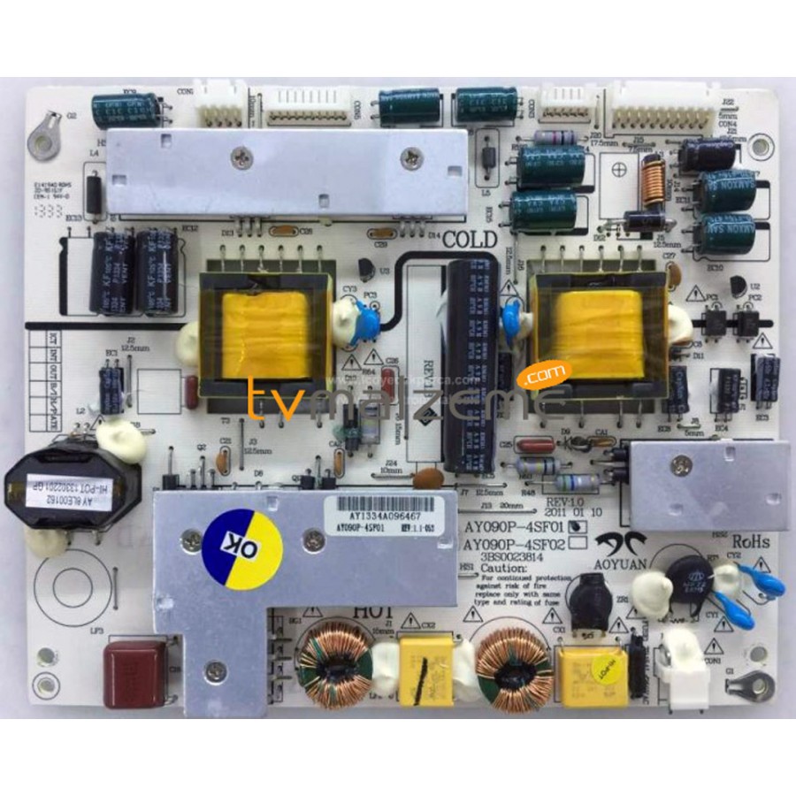 AY090P-4SF01 ,3BS0023814 ,REV:1.0 ,POWER BOARD ,PSU